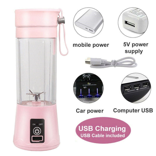 Portable Electric 6 Blade USB Juice Maker (380 ml)